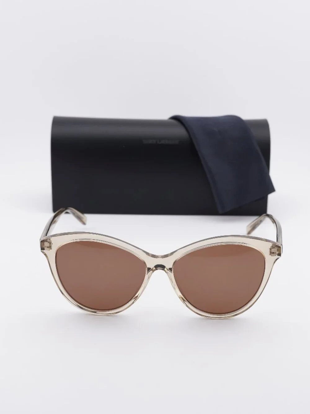 Saint Laurent SL456 004 Cat Eye Sunglasses - Yellow / Brown